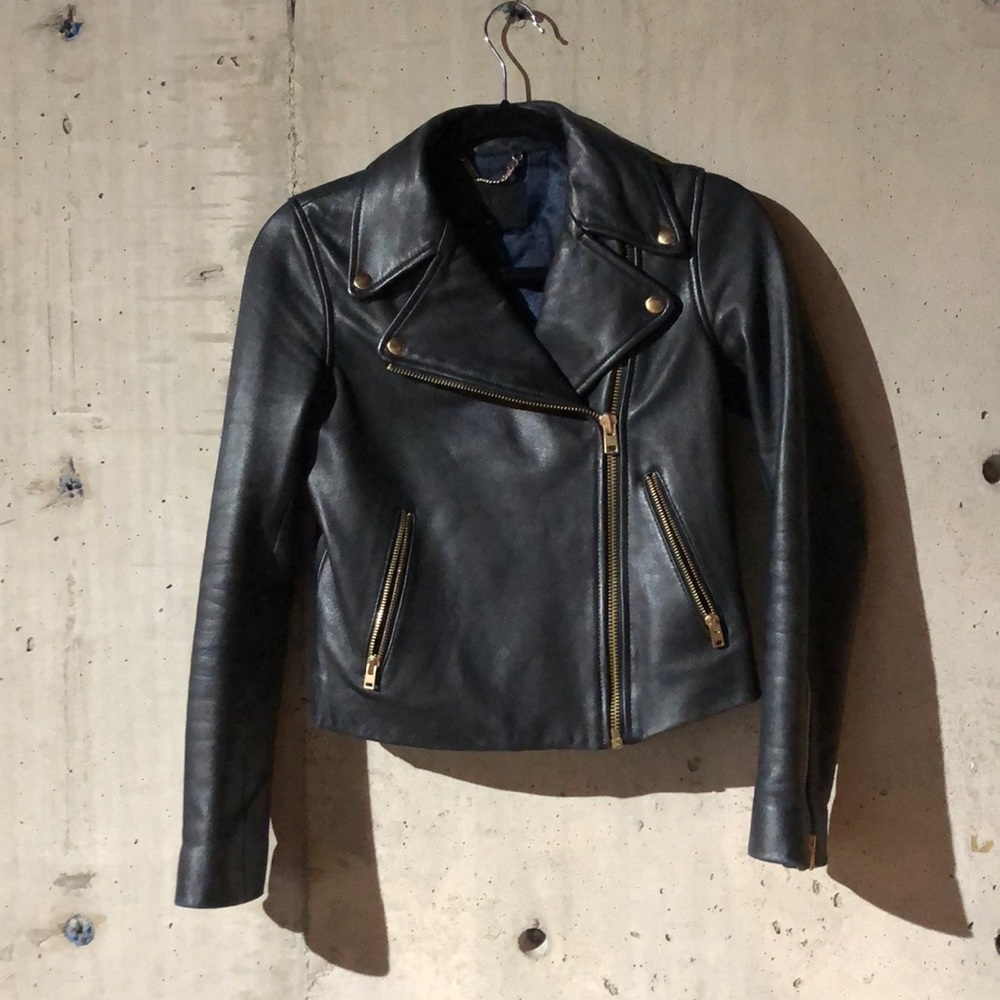 J. Crew Collection Black Leather Jacket